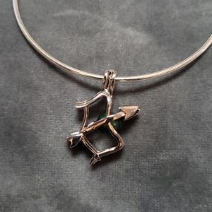 18k white gold plated pendant